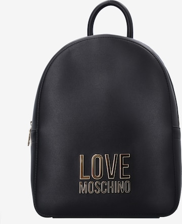 Love Moschino Backpack 'Lettering' in Black: front