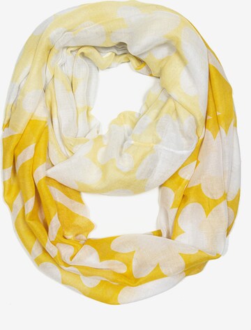 Cassandra Accessoires Tube Scarf 'Flora' in Yellow: front