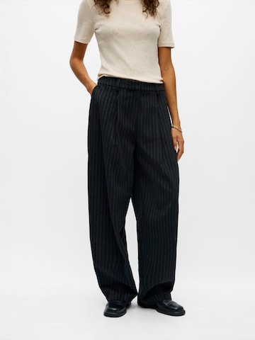 OBJECT - Barrel Pantalón plisado 'OBJPAOLA' en negro: frente
