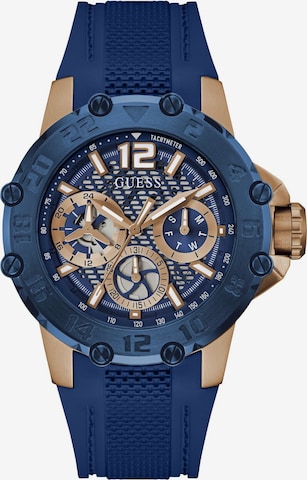 GUESS Uhr 'Contender' in Blau: Vorderseite