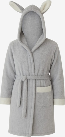 fashionshowcase Bademantel kurz 'CosyDream' in Grau: Vorderseite