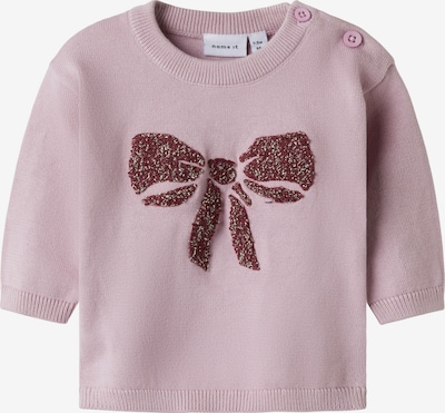 NAME IT Pulover 'NBFREBOW' u bež / lila / ciklama, Pregled proizvoda