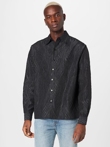 Soulland Comfort fit Button Up Shirt 'Vit' in Black: front