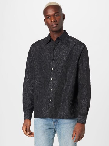 Soulland Comfort Fit Skjorta 'Vit' i svart: framsida