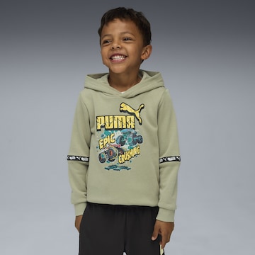 PUMA Sweatshirt 'Puma x Hot Wheels™ Monster Trucks' in Green: front