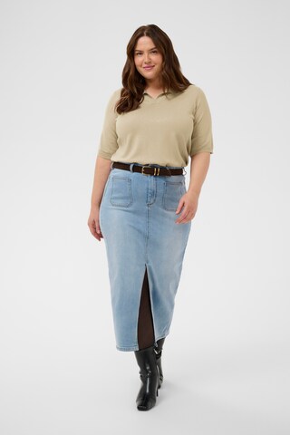 KAFFE CURVE Pullover 'KCLizzy' i beige