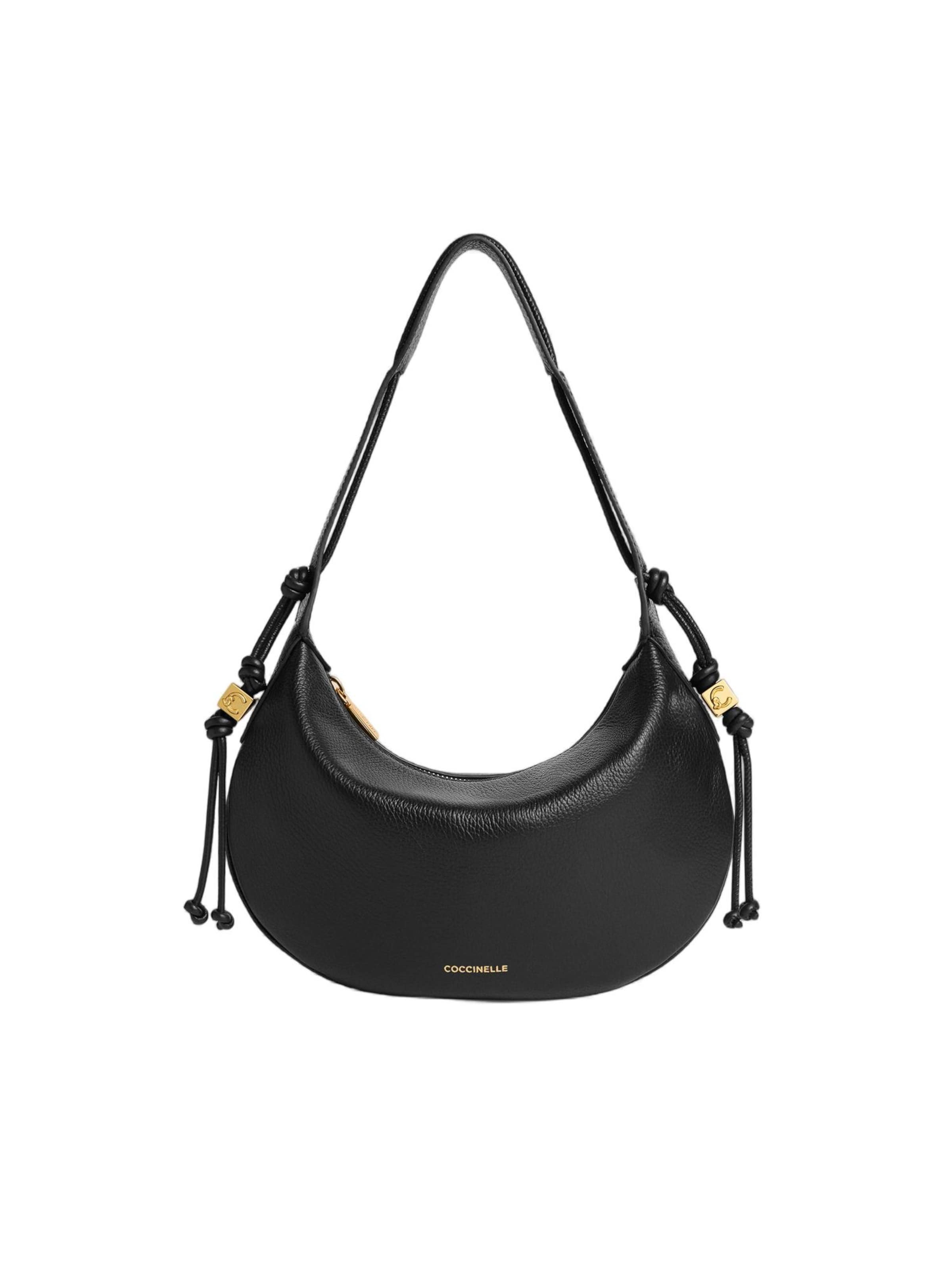 Borsa a spalla 'Thess 3' di Coccinelle in nero: frontale
