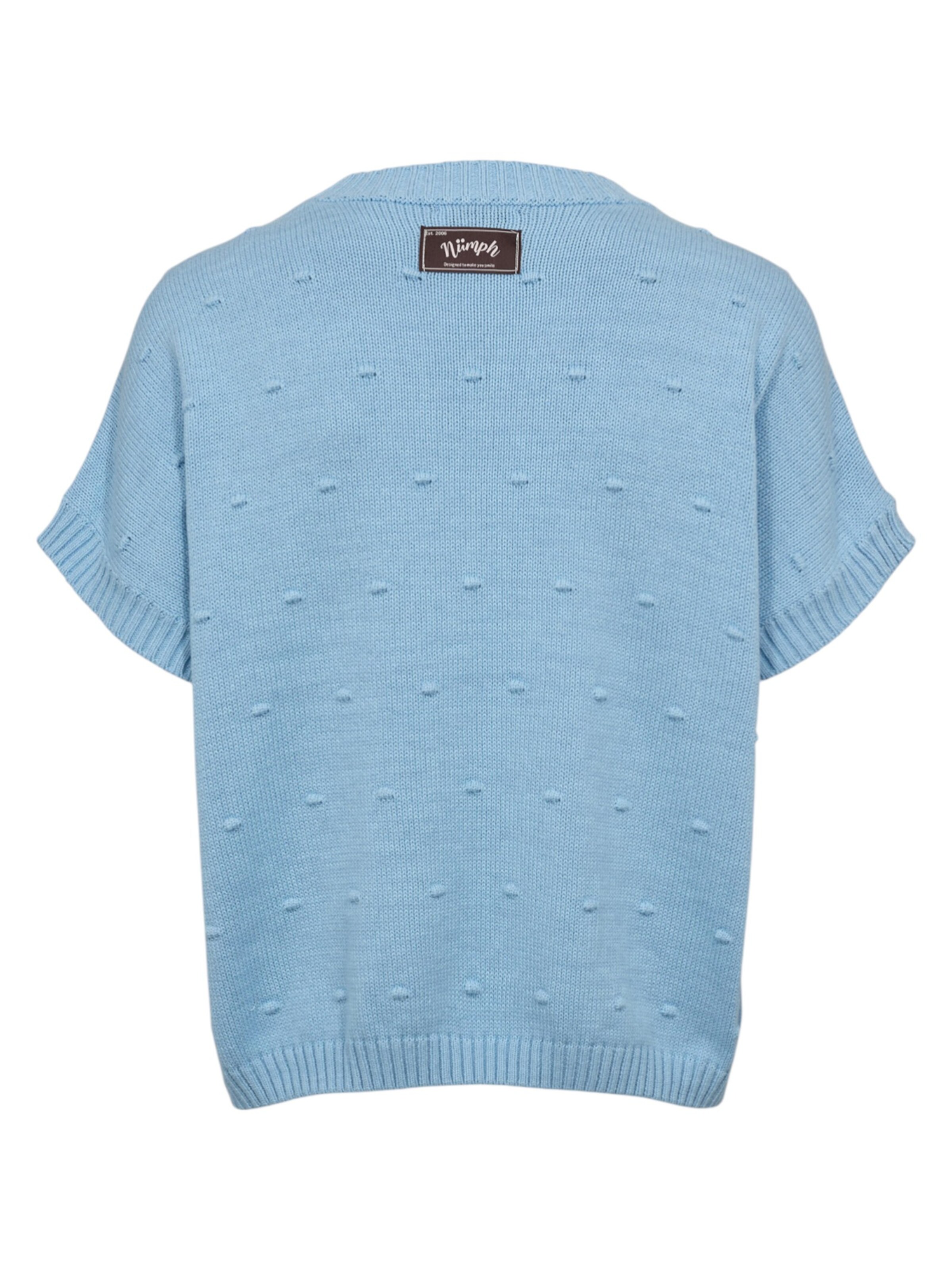 NÜMPH Strickpullover mit Halbarm 'NULISANA PULLOVER' in Blau