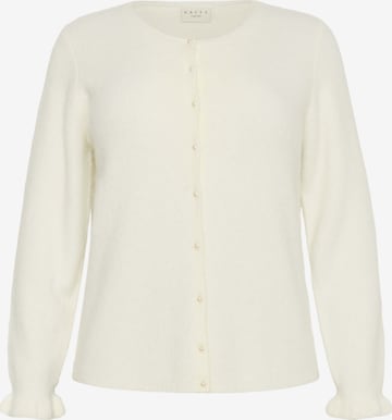 KAFFE CURVE Strickjacke 'KCcirsten' in Weiß: Vorderseite