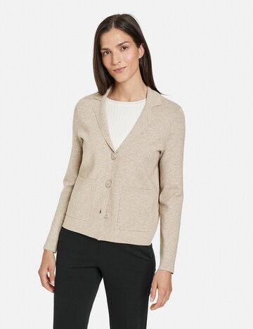 GERRY WEBER Gebreid vest in Beige: voorkant