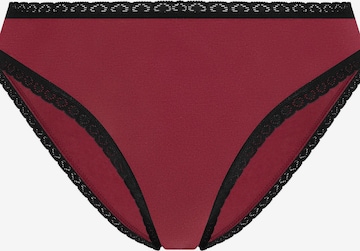 Albero Natur Slip 'Damen Bio Baumwoll Slip mit Spitze' in Rot: Vorderseite