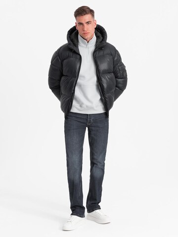 Ombre Winterjas 'OM-JAHP-0207' in Zwart