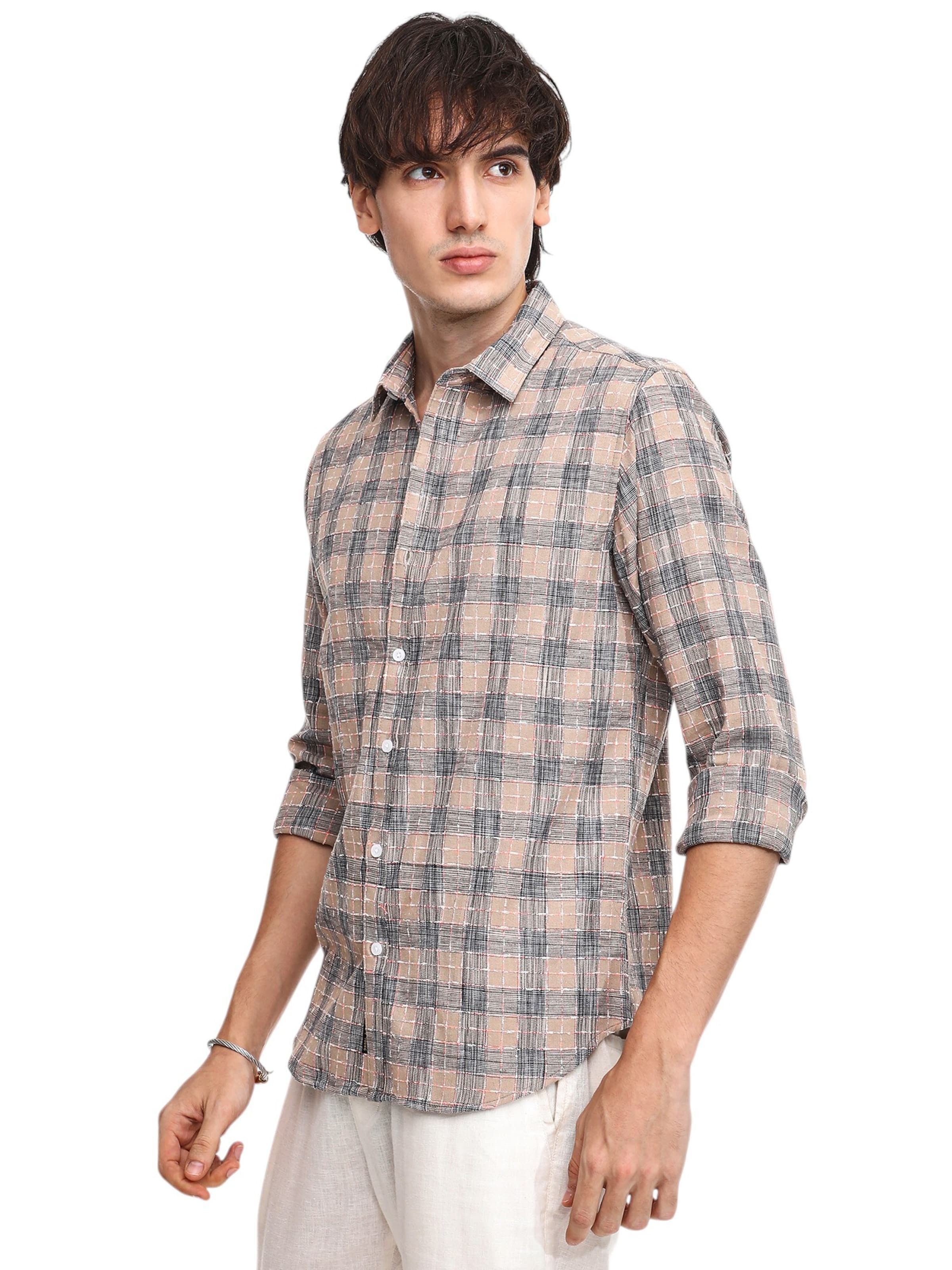 Regular fit Cămașă 'Terrie' de la Campus Sutra pe roz