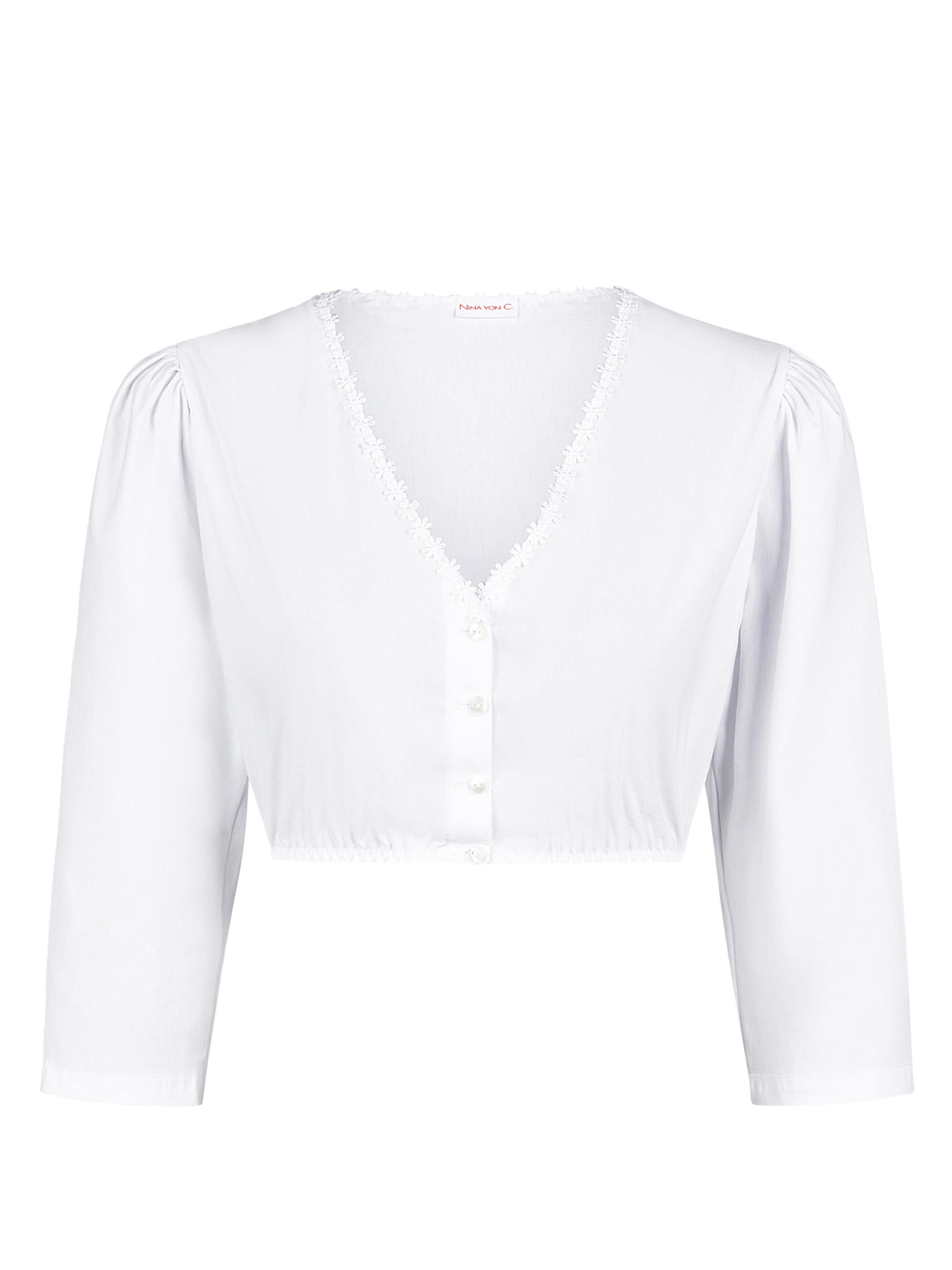 Nina von C. Traditional Blouse 'Erika' in White: front