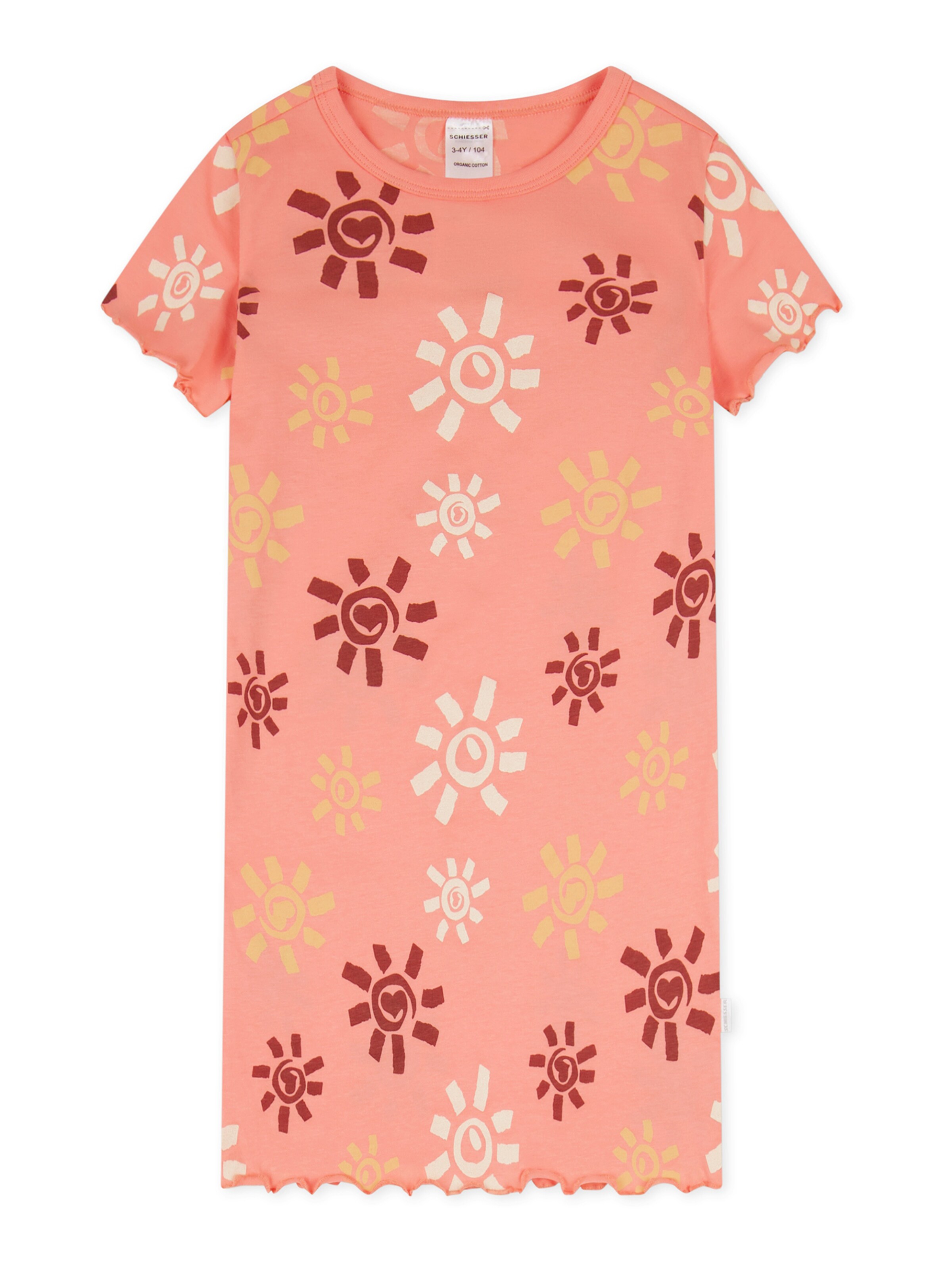 Chemise de nuit ' World of Girls ' SCHIESSER en orange : devant