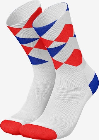 INCYLENCE Athletic Socks 'PEAKS' in Red: front