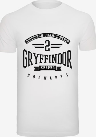 F4NT4STIC Shirt 'Harry Potter Gryffindor Keeper' in Wit: voorkant