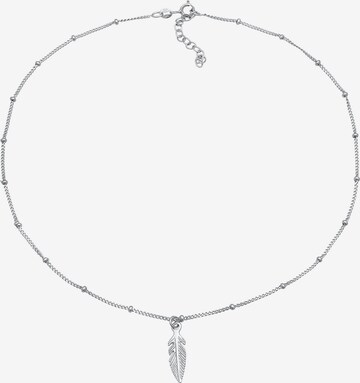 ELLI Halskette Choker, Feder in Silber