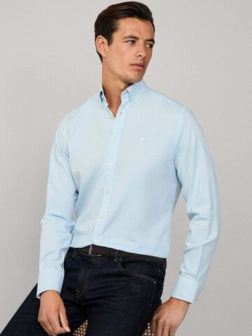 Hackett London Regular fit Overhemd 'Ess' in Blauw