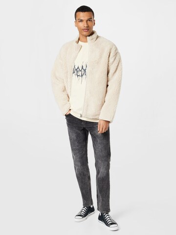 WEEKDAY Fleece jacket 'Kai Pile' in White