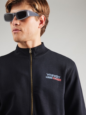 WRANGLER Sweat jacket 'FUNNEL' in Black