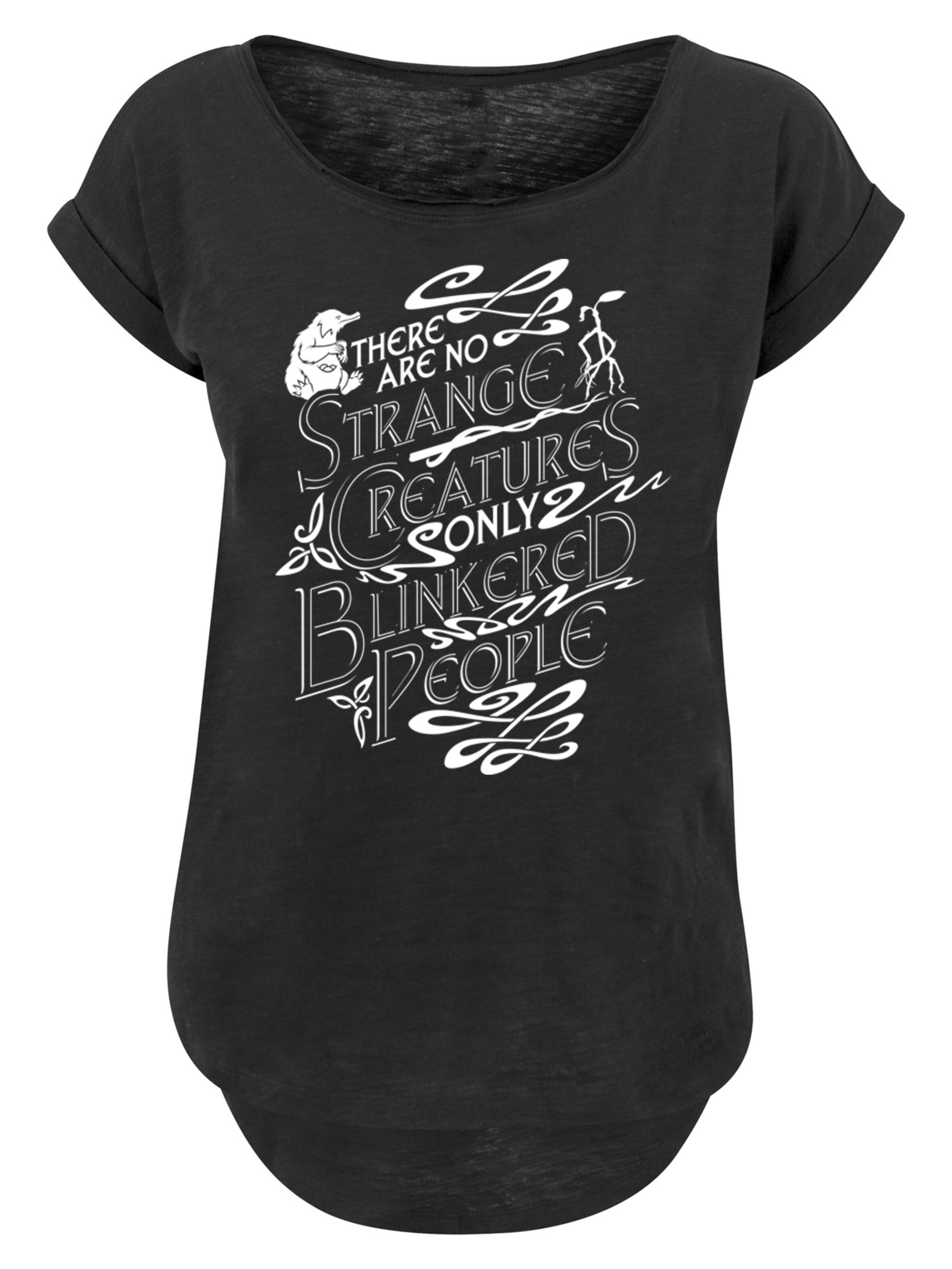 F4NT4STIC Shirt 'Fantastic Beasts 2 Strange Creatures' in Black: front