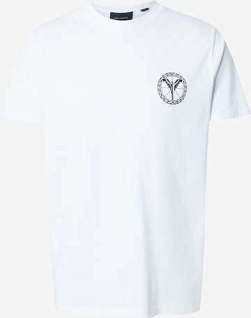 T-Shirt Carlo Colucci en blanc : devant