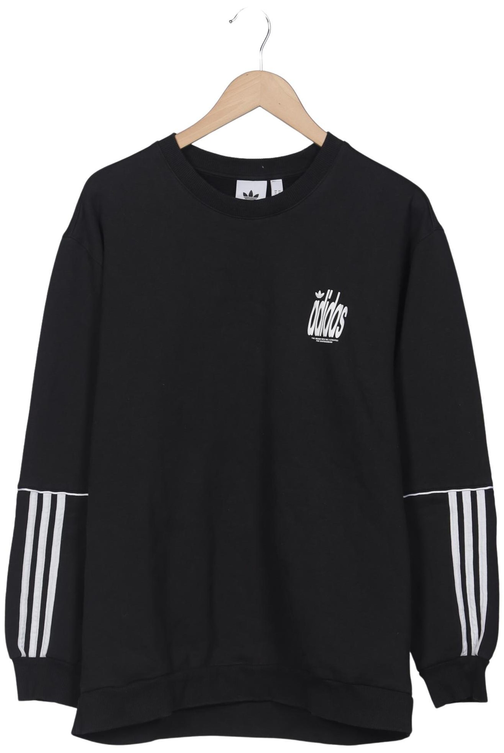ADIDAS ORIGINALS Sweatshirt & Zip-Up Hoodie in XL in Black: front