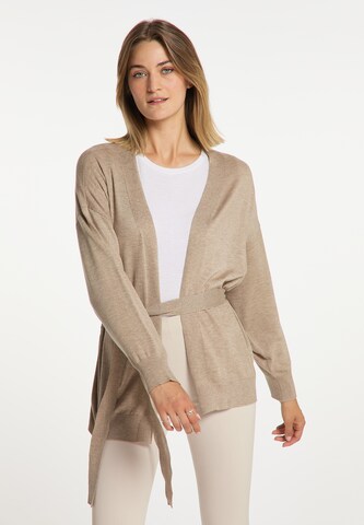 usha WHITE LABEL Gebreid vest in Beige: voorkant