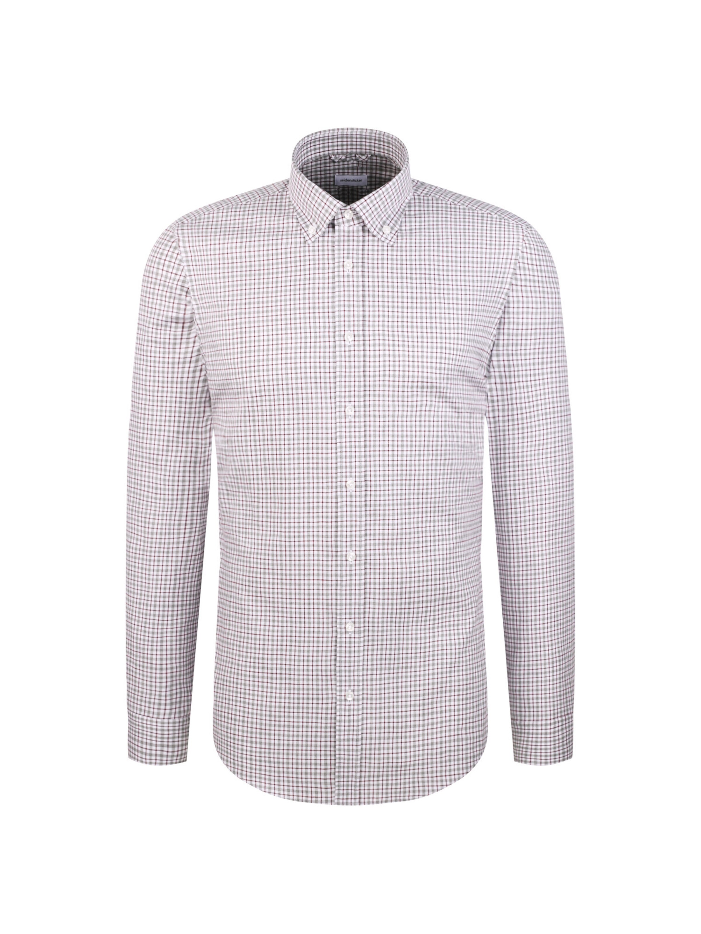 SEIDENSTICKER Slim fit Zakelijk overhemd 'Schwarze Rose' in Grijs: voorkant