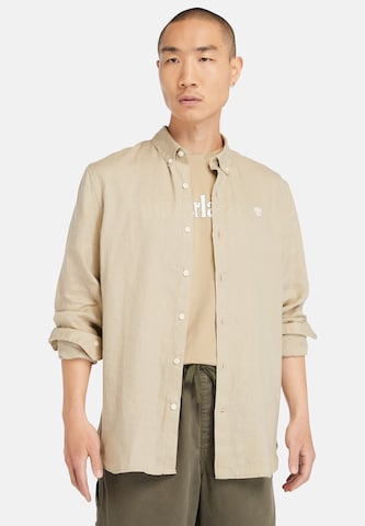 TIMBERLAND Regular fit Button Up Shirt 'Mill Brook' in Brown: front