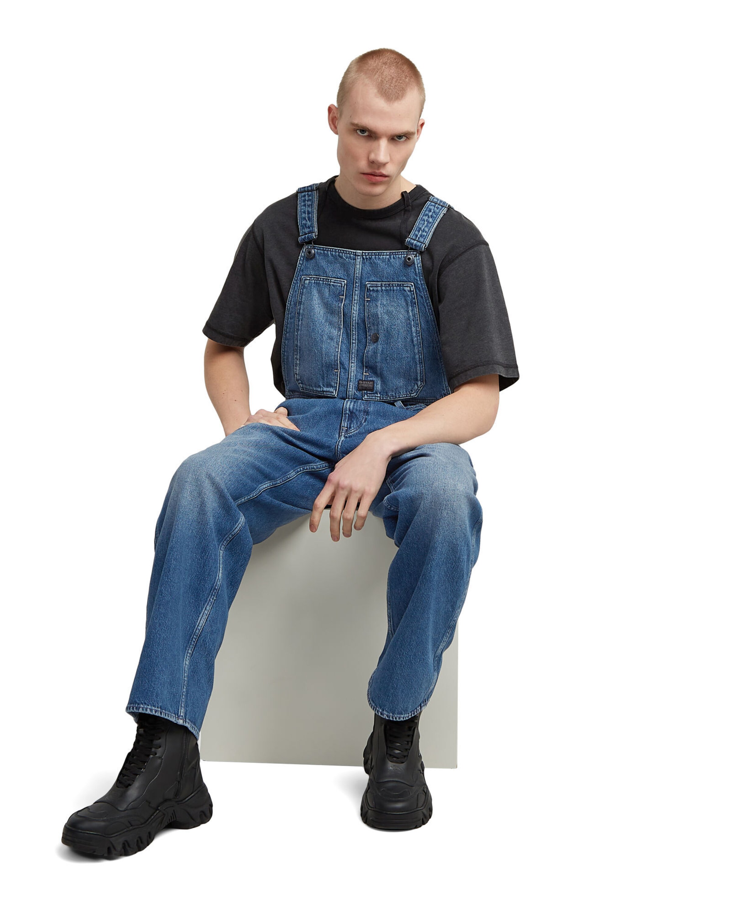 G-STAR Loosefit Tuinbroek in Blauw