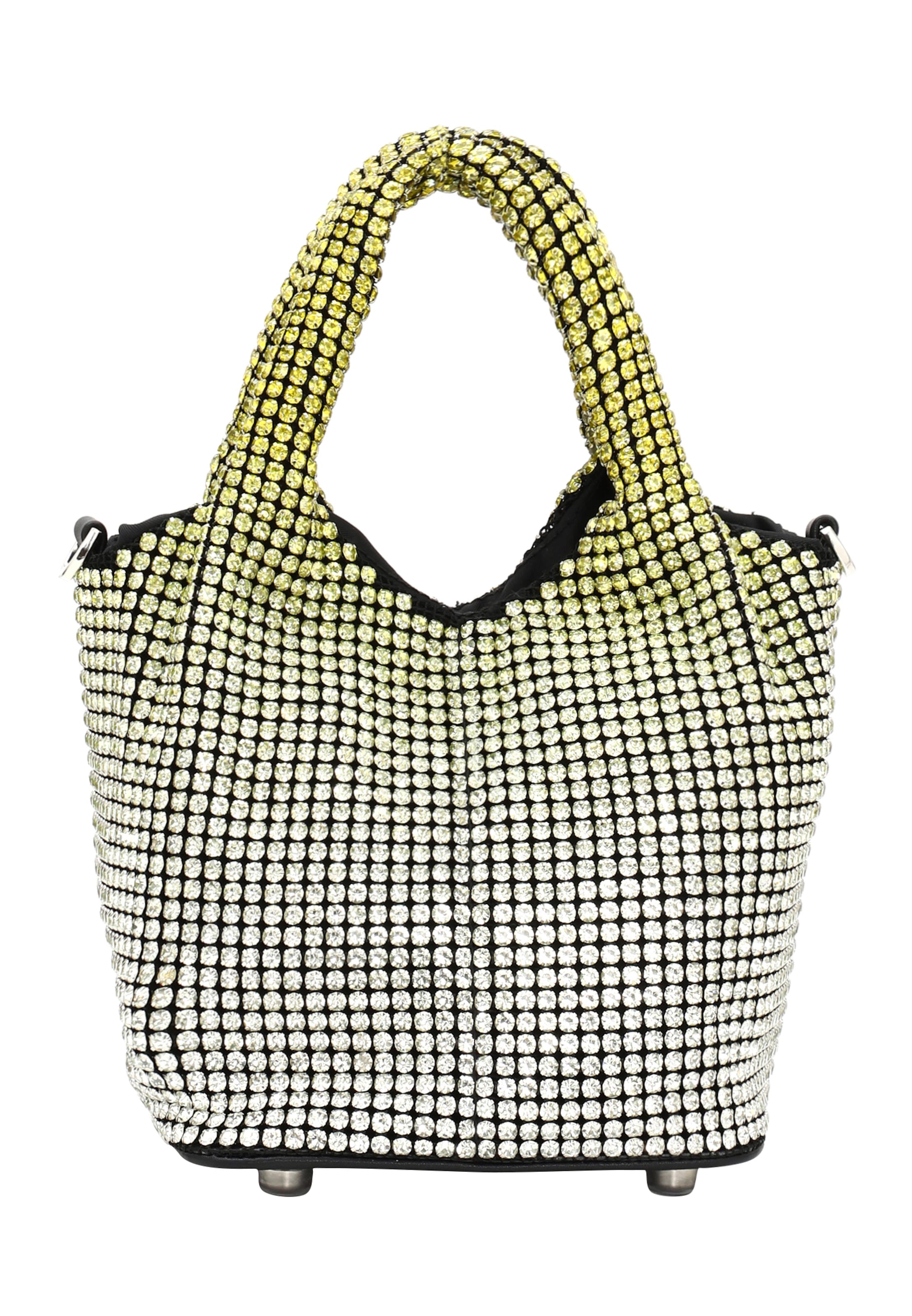 myMo at night Handtas in de kleur Citroengeel / Zwart / Zilver, Productweergave