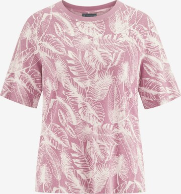 HempAge T-Shirt ' T-Shirt Jersey Jungle Print ' in Pink: predná strana