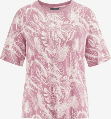 HempAge Shirt ' T-Shirt Jersey Jungle Print ' in Pink: front