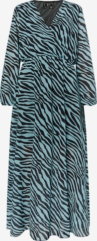 Abito di faina in blu: frontale