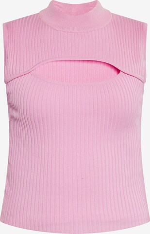 NAEMI Knitted Top in Pink: front