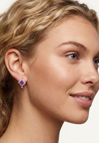 Boucles d'oreilles Gaya en violet