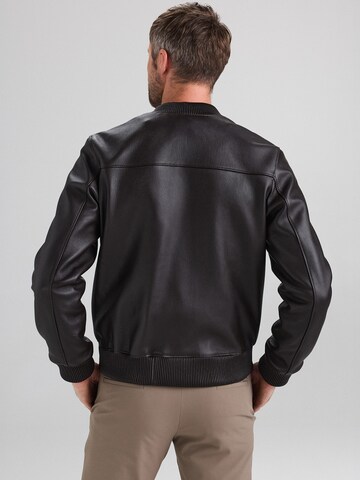 Giacca di mezza stagione 'Leather Jacket with texture' di A&A Vesa in marrone