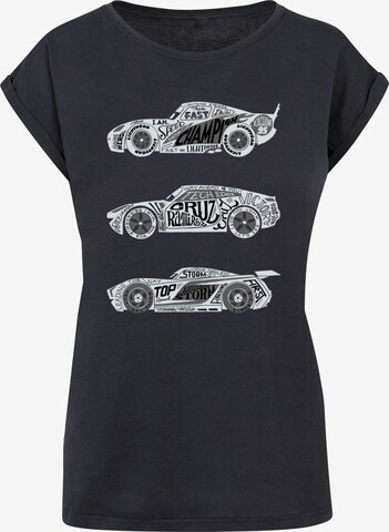 ABSOLUTE CULT T-Shirt 'Cars - Text Racers' in Blau: predná strana