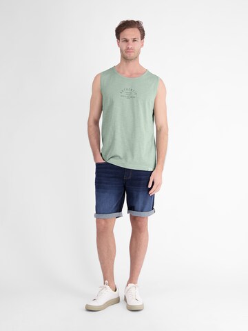 LERROS Luftiges Tanktop aus Baumwolle mit trendigem Slogan-Print in Grün