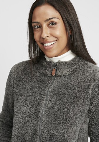 Oxmo Fleece jas 'Telsa' in Grijs