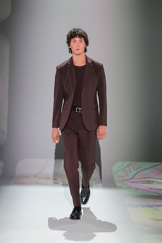 WE Fashion Slim Fit Sakko in Braun