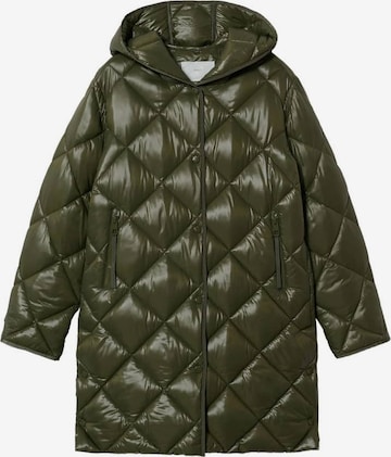 MANGO Winter Coat 'Gamba' in Green: front