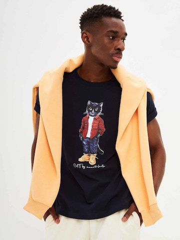 Cat e Lolette Shirt 'Country Cat' in Blue