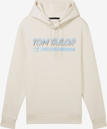 Sweat-shirt TOM TAILOR en beige : devant