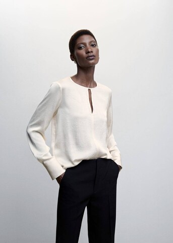 MANGO Blouse 'Camile' in Beige: front