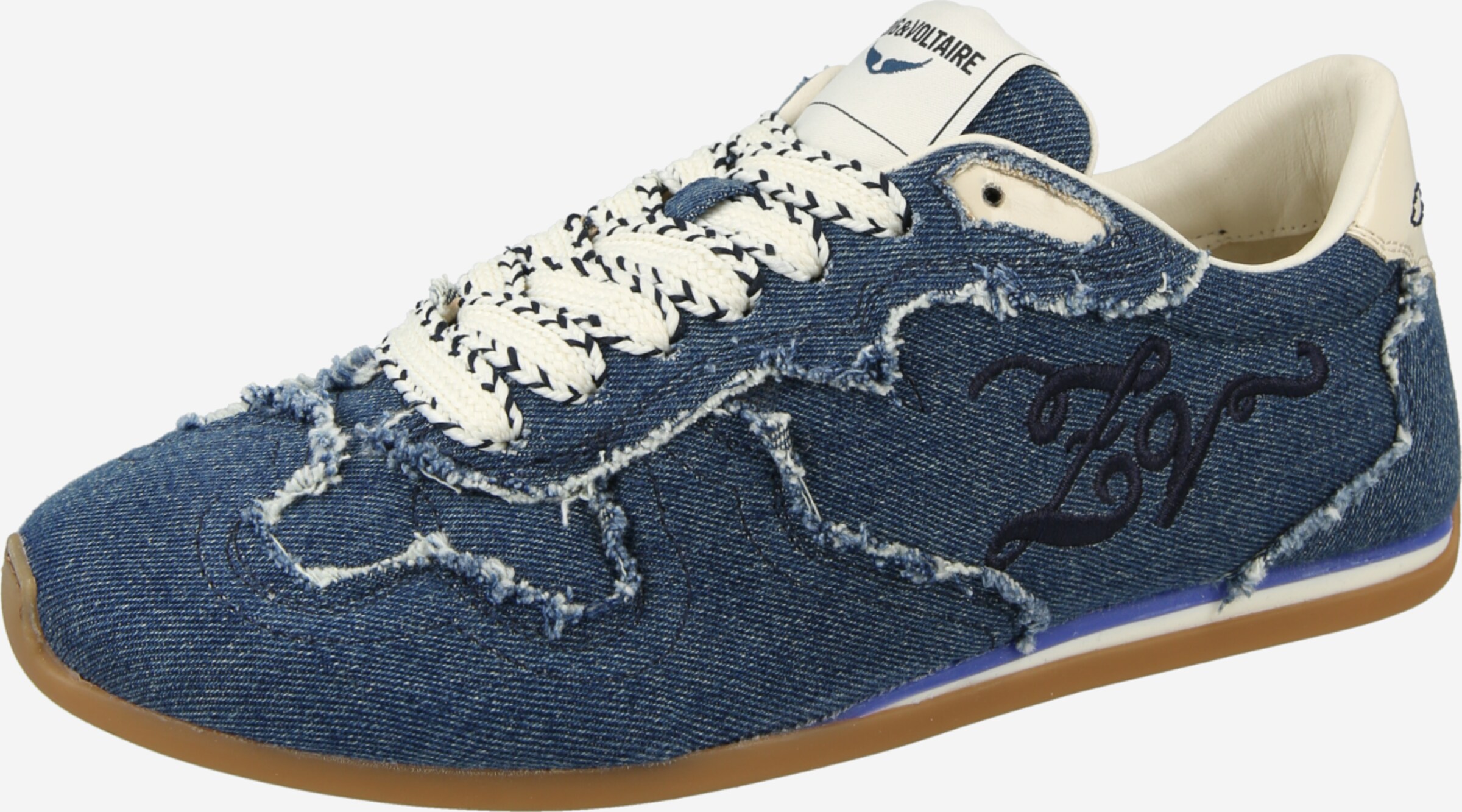 Baskets Zadig & Voltaire ZV1747 – Cuir Blanc – Taille 37 (US 6) – Neuf Sans Emballage – Très Peu Portées