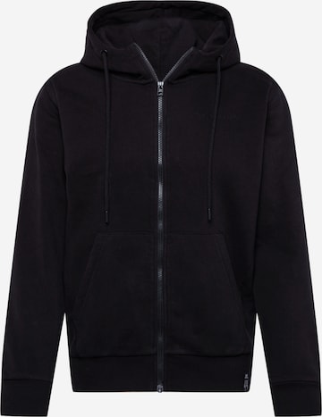 Q/S by s.Oliver Zip-Up Hoodie in Black: front