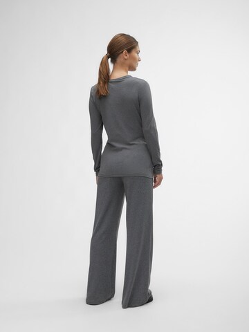 MAMALICIOUS Wide leg Pants 'Gio' in Grey